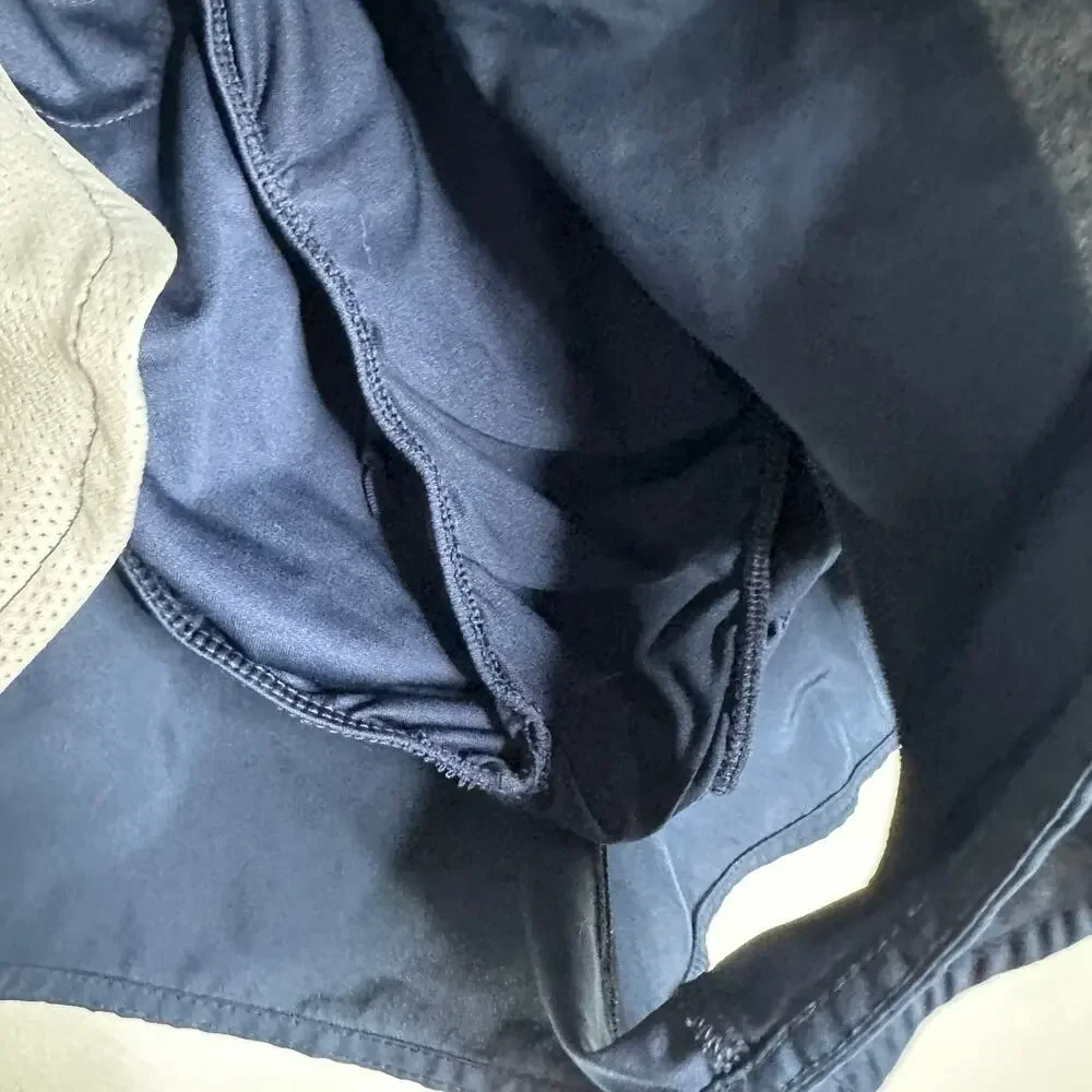 Nike Tempo Running Shorts Womens Small Navy Blue EUC‎ Dri-FIT Mesh Trim